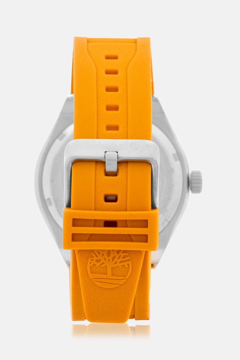 Timberland Men TDWGN0009902 Rubber Analog Watch 46 mm, Orange  - Image 5