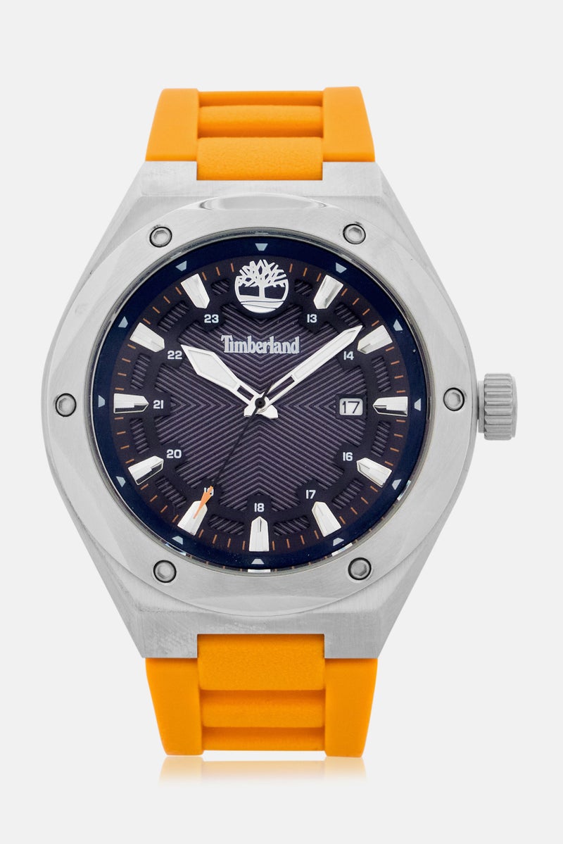 Timberland Men TDWGN0009902 Rubber Analog Watch 46 mm, Orange  - Image 1