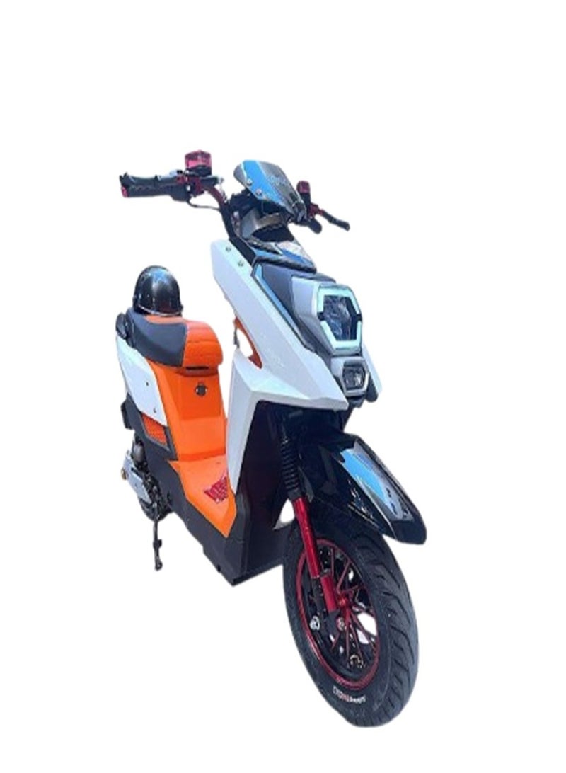 NIYAZI Electric Scooter | Electric Scooter for Adults | 2024 Amazing Sport Bike | 72V – 20Ah Battery | Front and Rear Hydraulic Suspension | Front and Rear LED Lights | Front and Rear Turn Signals | Tubeless Tires | Hydraulic Brakes | Two-Person Leather Seat | Free Helmet Included - Image 1