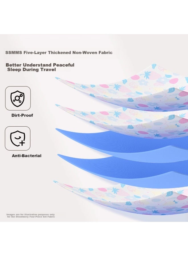 Sometimes Disposable Four-Piece Double Bed Sheet Set With Thickened Duvet Cover, Pillowcase, And Sleeping Bag For Travel, Hotel, And Anti-Dirt Gaming - Image 2