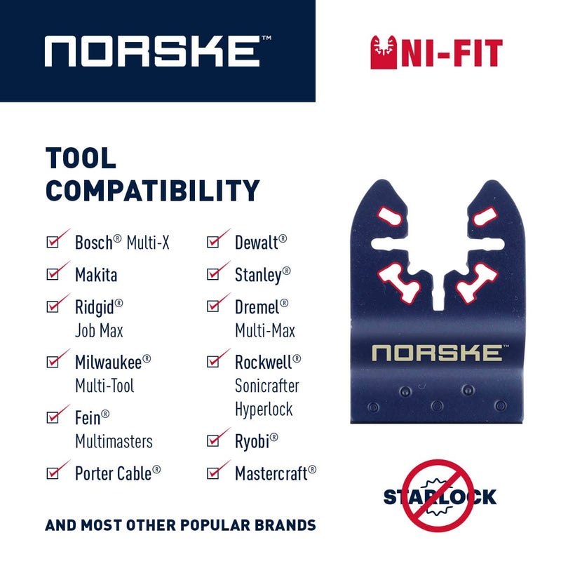 Norske Tools NOTP217 Oscillating Multi Tool Accessory Blade Universal Fit for Drywall Cutting - Image 4
