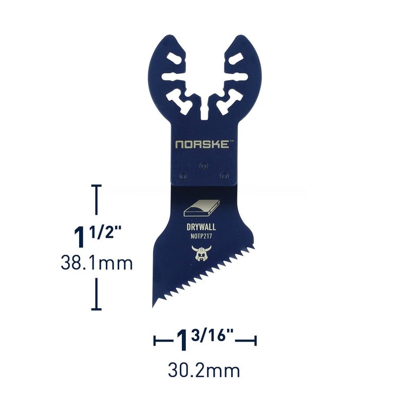 Norske Tools NOTP217 Oscillating Multi Tool Accessory Blade Universal Fit for Drywall Cutting - Image 2