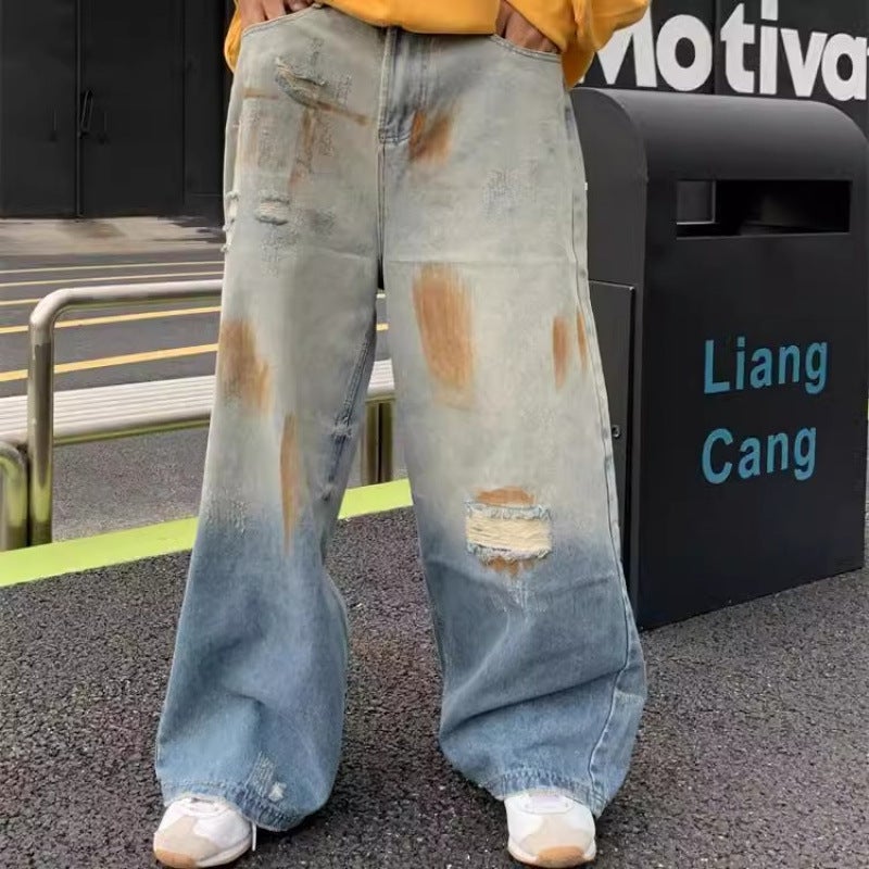 Unisex Classic Denim Jeans Loose Fit Daily Outdoor Wear - Image 4