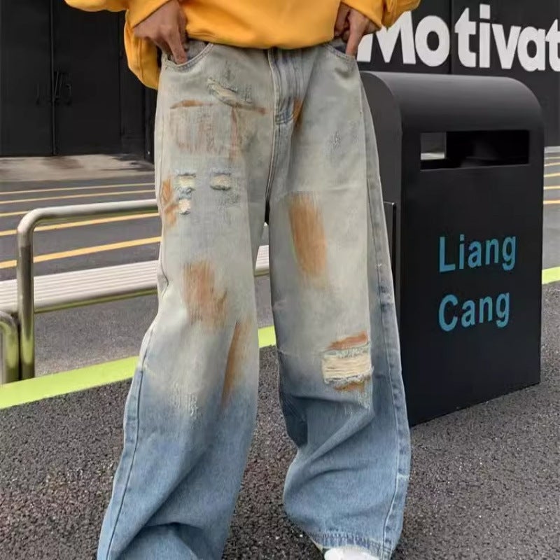 Unisex Classic Denim Jeans Loose Fit Daily Outdoor Wear - Image 2