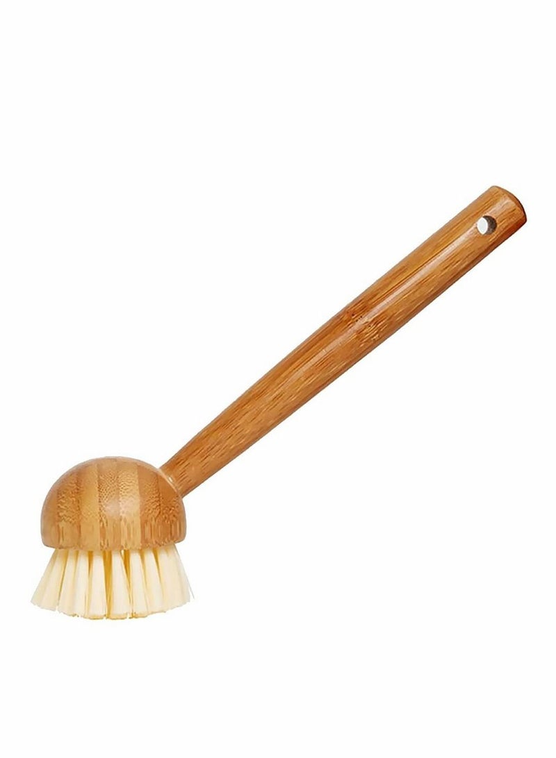 Y&D Dish Brush Kitchen with Bamboo Handle for Pot Pan Scrubber - Image 1