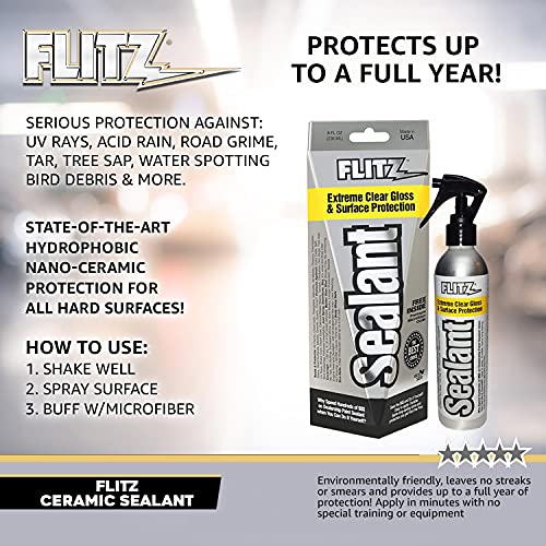 Flitz Ceramic Sealant Spray Bottle w/Microfiber Polishing Cloth - 236ml/8oz - Image 3