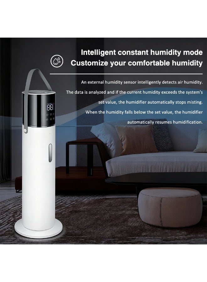ايتي لايف مرطب هواء سعة 13 لترًا للغرف الكبيرة، رذاذ دافئ دافئ، إيقاف تشغيل تلقائي، مرطب هواء بملء علوي مع تعقيم بالأشعة فوق البنفسجية، 100 واط HX-05 أبيض - Image 3