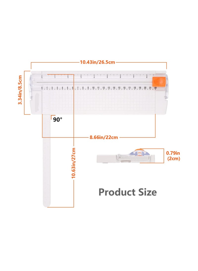 Y&D - Small Paper Cutter, for Cardstock, Portable Cutter Trimmer A4 A5 Craft Guillotine Scrapbooking Tool Label Card, and Photos Standard Cutting DIY Scrapbook Crafts - Image 1