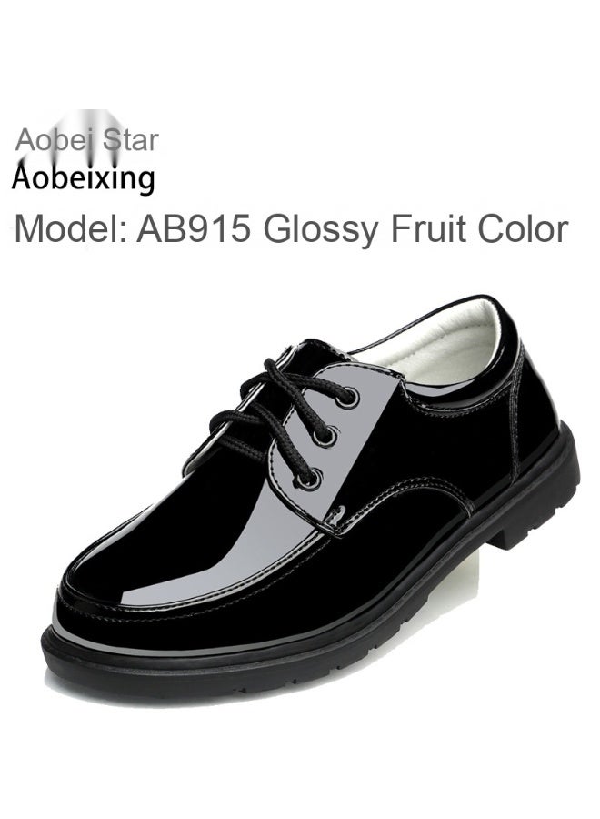 Children's Black Leather Oxfords, British Style, Student Flower Girl Shoes, New Spring Autumn Collection 2025