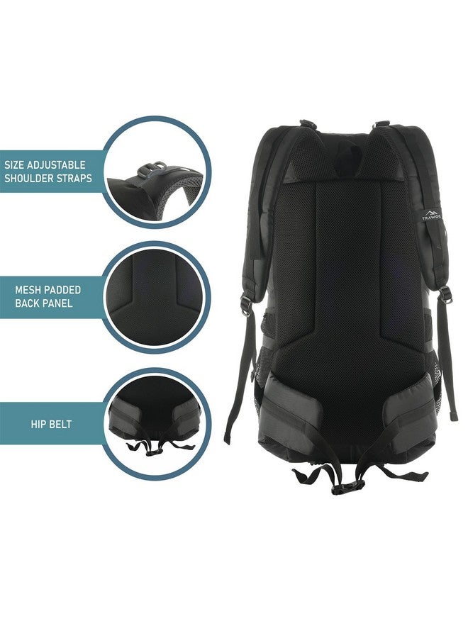 Trawoc حقيبة ظهر سفر TRAWOC ALPHA سعة 50 لتر مقاومة للماء لحقيبة نهارية للدراجات والمشي لمسافات طويلة والتخييم للرجال والنساء، ضمان 3 سنوات، أزرق سماوي - Image 3