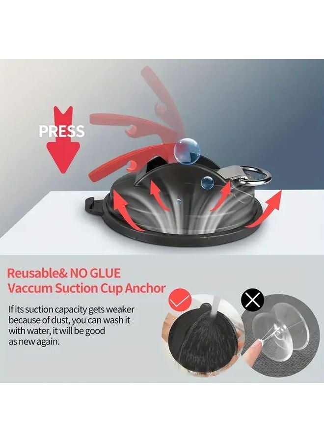 2Pcs Black Suction Cup Hooks With Metal Clamp Heavy Duty For Car RV Boat Window - Image 5