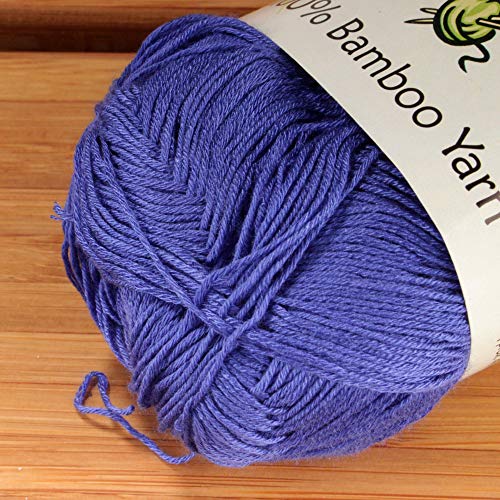 BambooMN JubileeYarn Bamboo Dynasty Yarn - 50g/Skein Fingering Weight Bamboo Rayon - 83 Royal Blue - 2 Skeins - Image 3