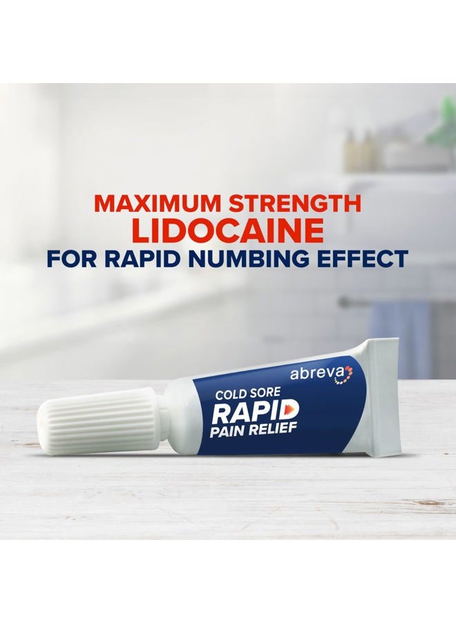 abreva Cold Sore Treatment Rapid Pain Relief Cream - 1 Tube, 3 Grams - Image 5