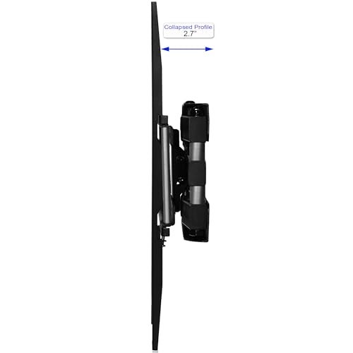 Cheetah Articulating Dual Arms TV Wall Mount for 32-65 Inch TVs, 115lbs VESA 400x400mm, 16" Studs, New TVs up to 83", Low Profile & Extends 14", Full Motion Tilt Swivel Bracket & 10 ft HDMI Cable - Image 4