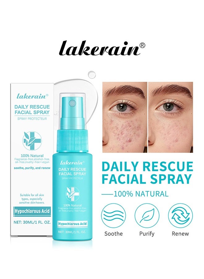 lakerain Daily Rescue Facial Spray，Hypochlorous Acid Face and Skin Spray,Facial Toner with Pure Hypochlorous,Moisturising Spray for Sensitive Skin,Acid Hypochlorous Acid Spray 30ml  - Image 4