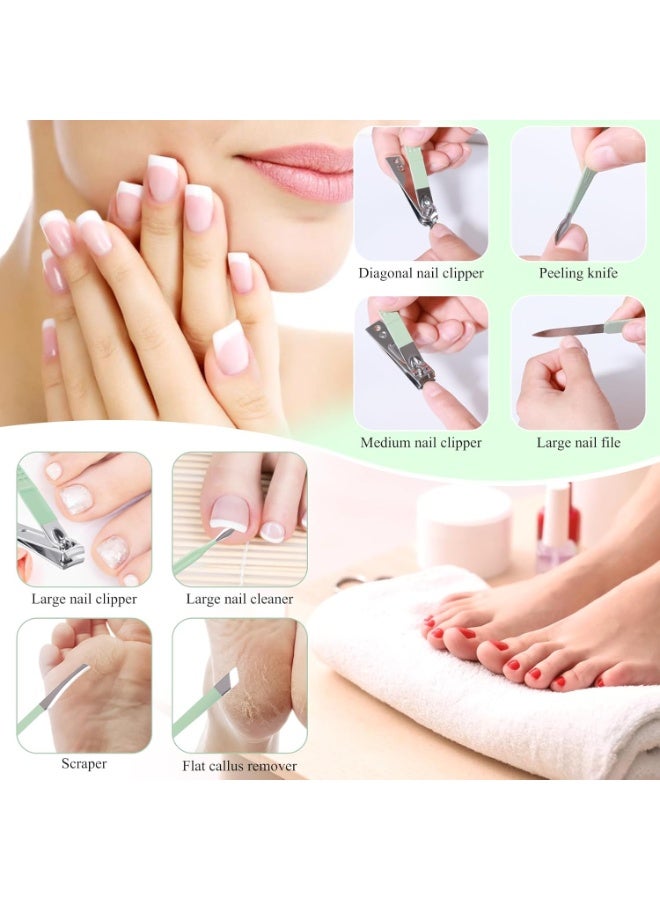 Manicure Set Pedicure Kit Nail Clippers Set Fingernail Clipper Set Ingrown Toenail Nail Kit Scissor Nail Trimmer Kit 18 Pieces Women and Men’s Care Grooming Tools - Image 5