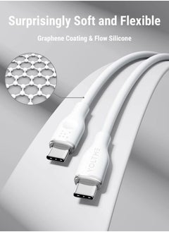 VOLTME USB C Cable, 60W USB C to USB C Cable 6ft, USB 2.0 Type C Charging Cable Fast Charge Cord for MacBook Pro 2020, iPad Pro 2020, iPad Air 4/5, MacBook Air 2020, Galaxy S21, Switch (White)  - Image 2