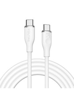 VOLTME USB C Cable, 60W USB C to USB C Cable 6ft, USB 2.0 Type C Charging Cable Fast Charge Cord for MacBook Pro 2020, iPad Pro 2020, iPad Air 4/5, MacBook Air 2020, Galaxy S21, Switch (White)  - Image 1