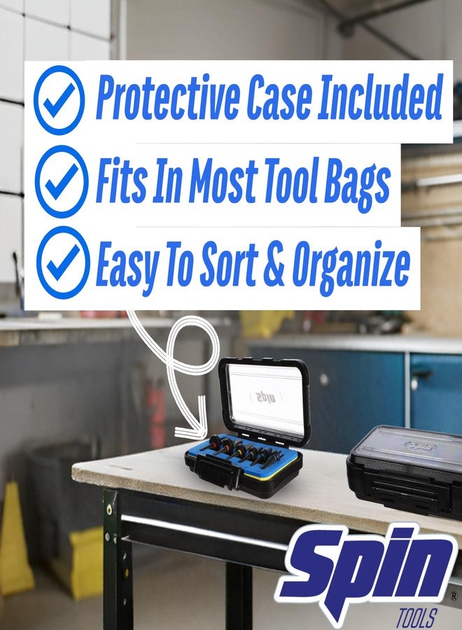 سبين مجموعة رؤوس حفر وتوسيع من 6 قطع من SPIN F6000، بأحجام 1/4 بوصة، 3/8 بوصة، 1/2 بوصة، 5/8 بوصة، 3/4 بوصة، و7/8 بوصة. - Image 3