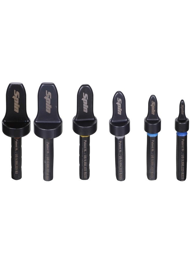 سبين مجموعة رؤوس حفر وتوسيع من 6 قطع من SPIN F6000، بأحجام 1/4 بوصة، 3/8 بوصة، 1/2 بوصة، 5/8 بوصة، 3/4 بوصة، و7/8 بوصة. - Image 1