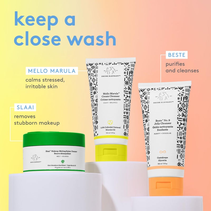 Drunk Elephant Beste No. 9 Jelly Cleanser - 60 ml/2 fl oz - Travel-Size Gel Face Wash - Clean Clinical Skincare - Cruelty-Free - Dermatologist-Tested - Free of Essential Oils, Silicones, and Fragrance - Image 5
