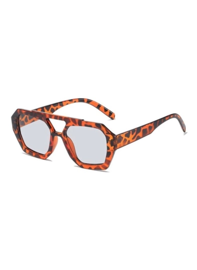 JewelryPalace Elegant And Modern Women's Sunglasses With A Multicolored Frame And Transparent Lenses  - Image 2