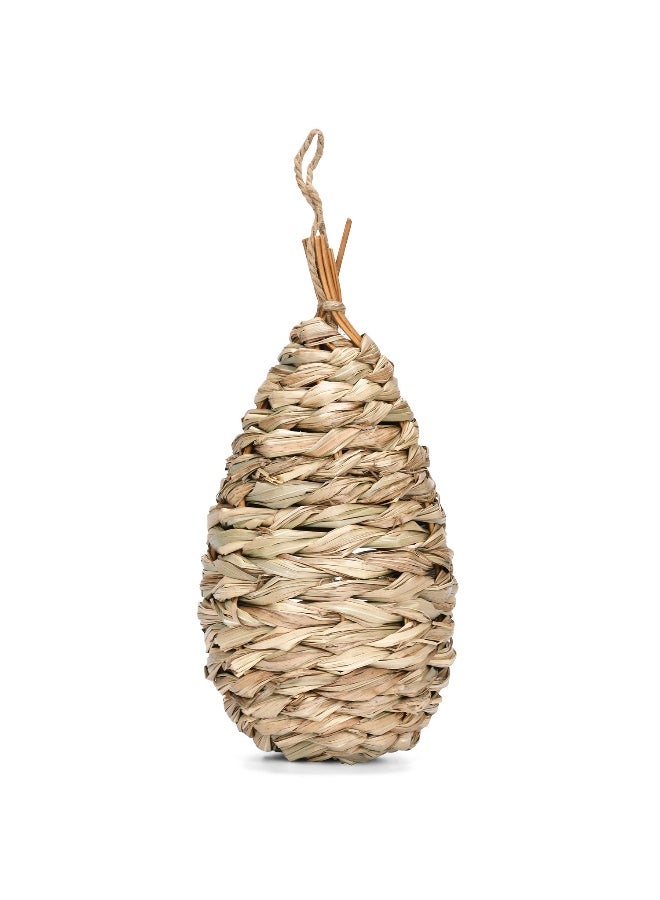 آنا بيت الطيور المنسوج من الحشائش المزهرة اليدوية لتزيين الحدائق الخارجية - Image 3