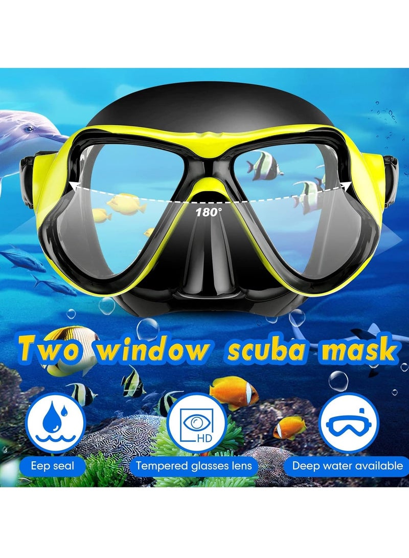 SYOSI 2 Pack Diving Mask Adult Swimming Snorkel Mask Clear View Swimming Goggles with Nose Cover Anti Fog Swim Mask Tempered Glass Snorkeling Goggles for Diving Snorkeling Swimming  - Image 4