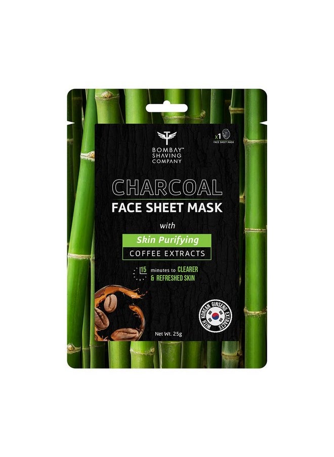 BOMBAY SHAVING COMPANY Charcoal Face Sheet Mask For Easy Athome Skin Restoration (Pack Of 2)  - Image 3