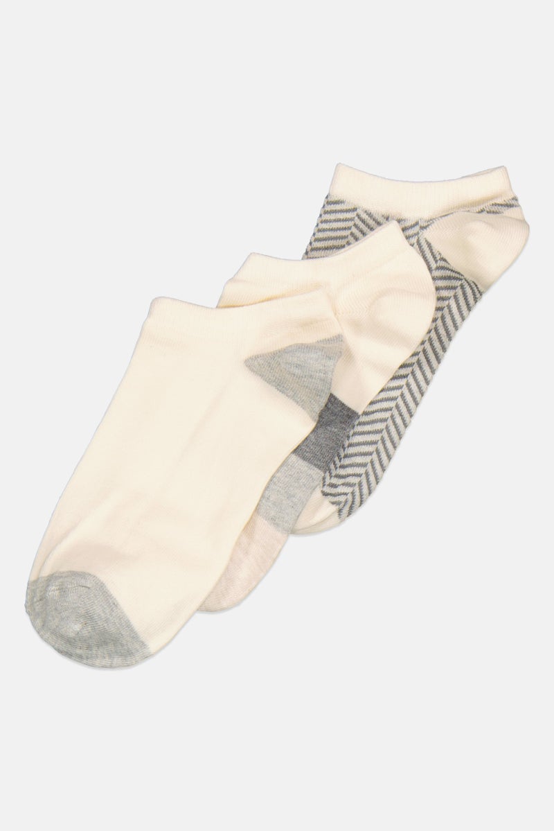 Kathy Ireland Women 3 Pairs Printed Ankle Socks, Multicolor - Image 1