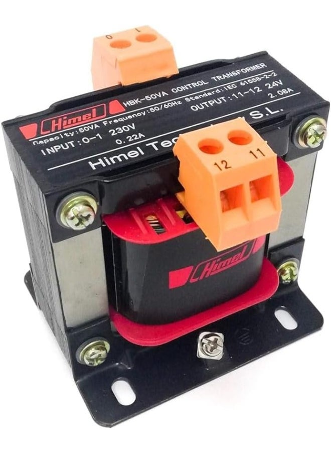 Himel 50Va 230V/24V Control Transformer 50/60Hz  Hbk0050E9  - Image 1