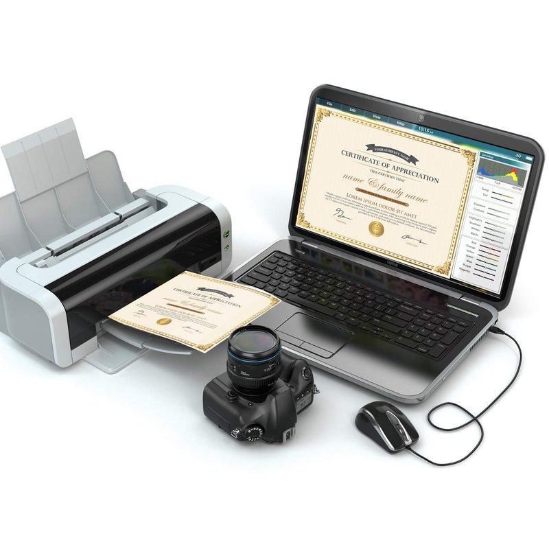 Chinco Certificate Paper Gold Foil Metallic Border Blank Award Certificate for Recognition Appreciation, Laser and Inkjet Printer Compatible, 11 x 8.5 Inches (50 Pieces) - Image 5