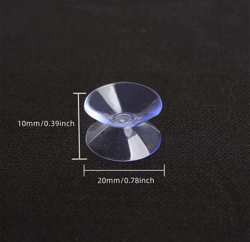 GDQLCNXB أكواب شفط مزدوجة الجوانب Gdqlcnxb مقاس 20 مم/0.78 بوصة، أكواب شفط PVC للأثاث والمكتب والزجاج، 20 قطعة - Image 4