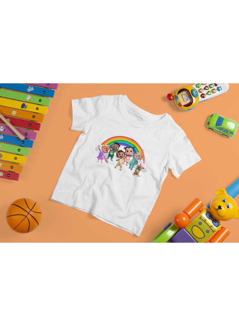 ZOOM Cocomelon Rainbow Friends Graphic Kids T-Shirt for Colorful Everyday Wear