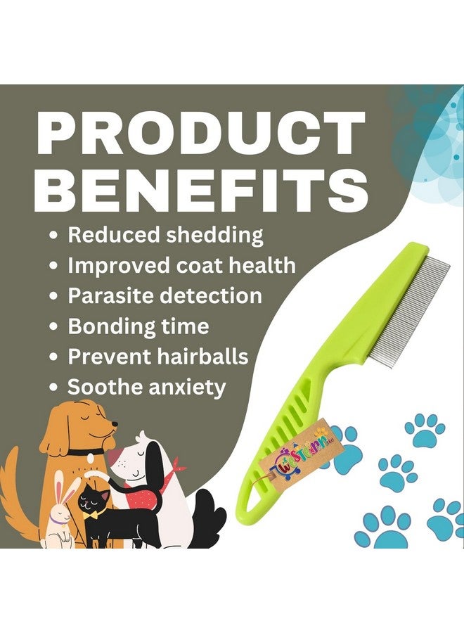 Western Era Pet Comb Thin Pin Is A Professional Grooming Tool Tailored For Both Dogs And Cats, Dedicated To Detangling, Smoothing, And Enhancing Your Pet'S Fur, Effectiveness In Knot Removal. - Image 2