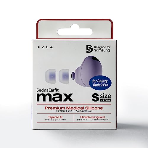 AZLA SednaEarfit MAX for Galaxy Buds 2 Pro (S), Earbud Tips for Wireless Headphones, Noise Canceling Earbuds Replacement Tips, Samsung-Certified Eartips for Galaxy Buds 2 Pro - Image 2