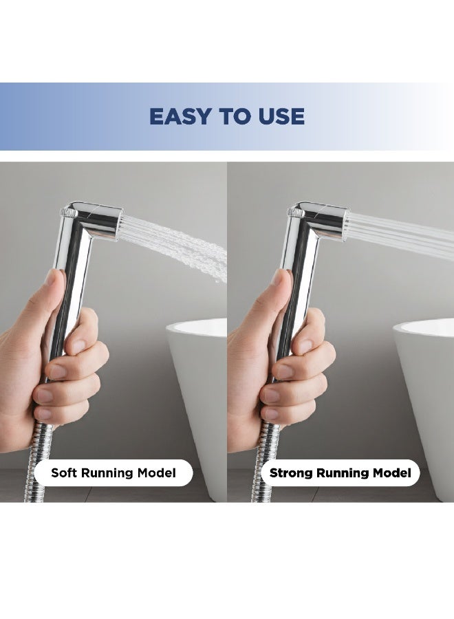 INNOV In Mecca Portable Travel Shattaf set. Handheld Bidet Diaper Sprayer, Bottom Cleaner with Magnetic wall base and Faucet diverter and connectors 2.5 meter Hose - Image 3