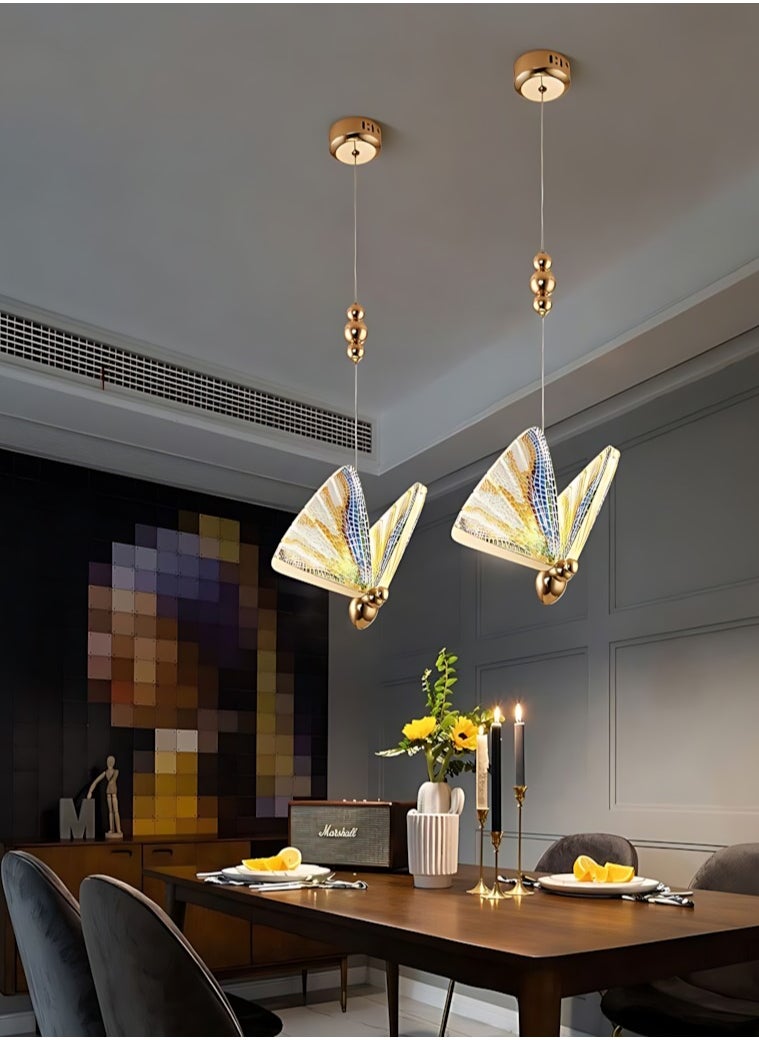 CME - Modern Creative Butterfly Pendant Light, Creative Acrylic Hanging Lamps for Living Room, Multicolor - Image 1