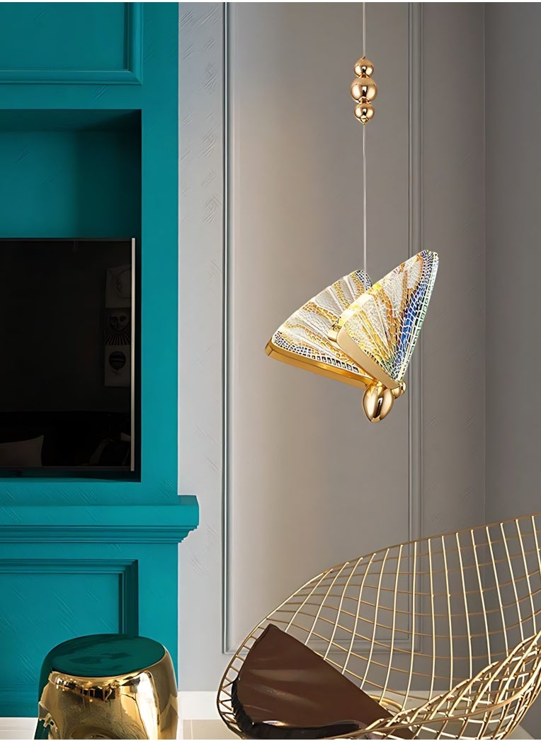 CME - Modern Creative Butterfly Pendant Light, Creative Acrylic Hanging Lamps for Living Room, Multicolor - Image 1