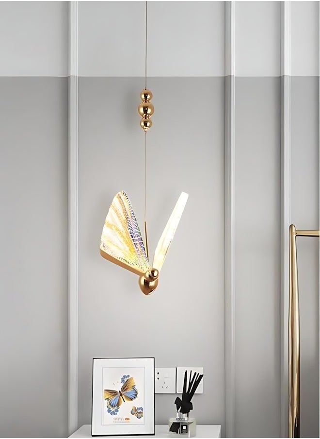 CME - Modern Creative Butterfly Pendant Light, Creative Acrylic Hanging Lamps for Living Room, Multicolor - Image 1