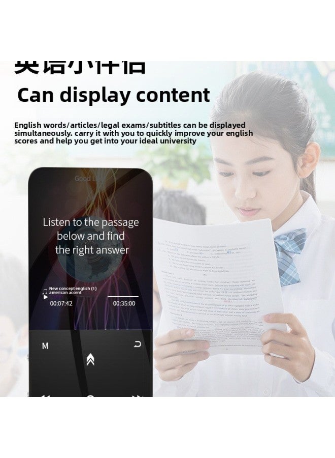 MP3 Player - Bluetooth MP3 Player Touch Screen - Black touch version, 128gb - Portable Music Player, Wireless Walkman, Digital Audio, Student Learning, Mp4 Video Support, Mini HiFi Sound - Image 5