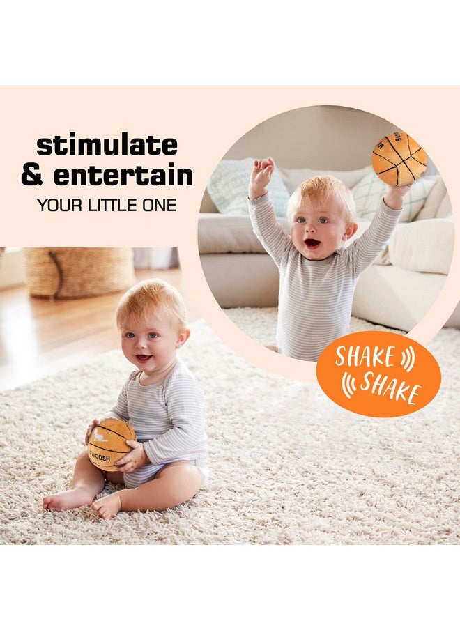 Plush Creations Plush Baby Basketball Rattle | Baby Basketball Toy | Learning Content | Great Gift For Baby And Toddler Girls Or Boys | 0 36 Months  - Image 5