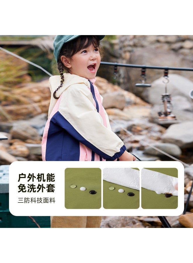 Doodle Home جاكيت مقاوم للماء للأطفال - ملابس خارجية مقاومة للبقع جاهزة للسفر في الخريف للأولاد والبنات، معطف عصري للخريف للأطفال الصغار - Image 4