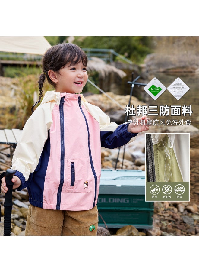 Doodle Home جاكيت مقاوم للماء للأطفال - ملابس خارجية مقاومة للبقع جاهزة للسفر في الخريف للأولاد والبنات، معطف عصري للخريف للأطفال الصغار - Image 2