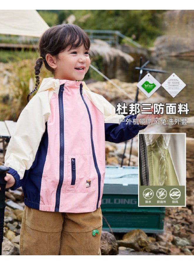 Doodle Home جاكيت مقاوم للماء للأطفال - ملابس خارجية مقاومة للبقع جاهزة للسفر في الخريف للأولاد والبنات، معطف عصري للخريف للأطفال الصغار - Image 1