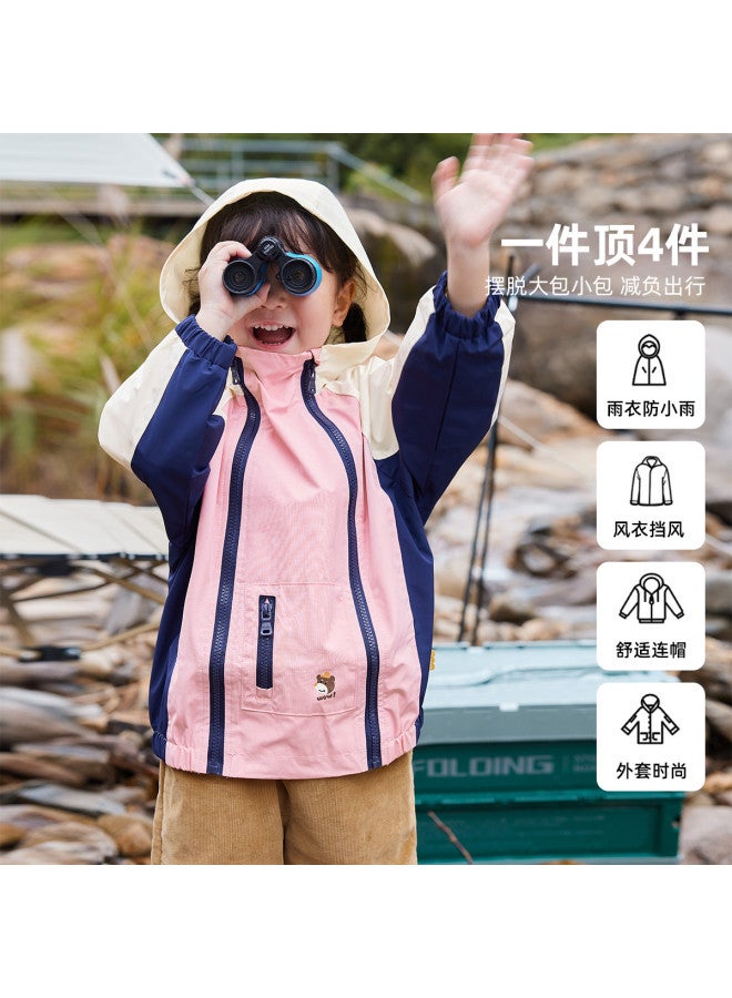 Doodle Home جاكيت مقاوم للماء للأطفال - ملابس خارجية مقاومة للبقع جاهزة للسفر في الخريف للأولاد والبنات، معطف عصري للخريف للأطفال الصغار - Image 3