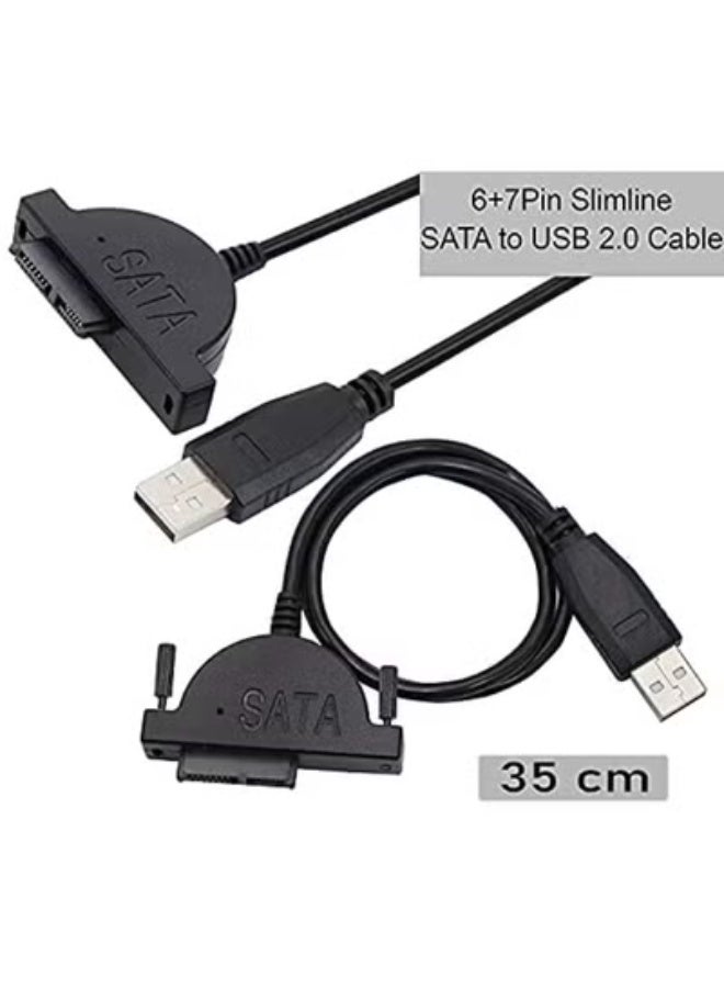 محول USB إلى SATA لمحركات CD/DVD اللابتوب – عملي وسهل الاستخدام لتشغيل الأقراص الخارجية - Image 2