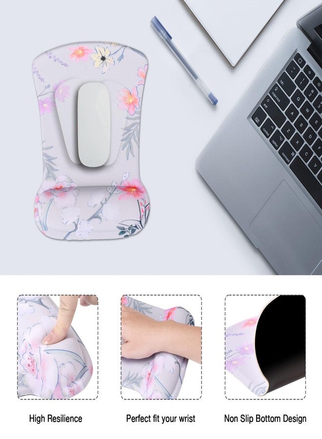 MEGREZ 4-in-1 Mouse Pad with Wrist Rest Ergonomic Memory Foam Desk Mat Set - Image 5