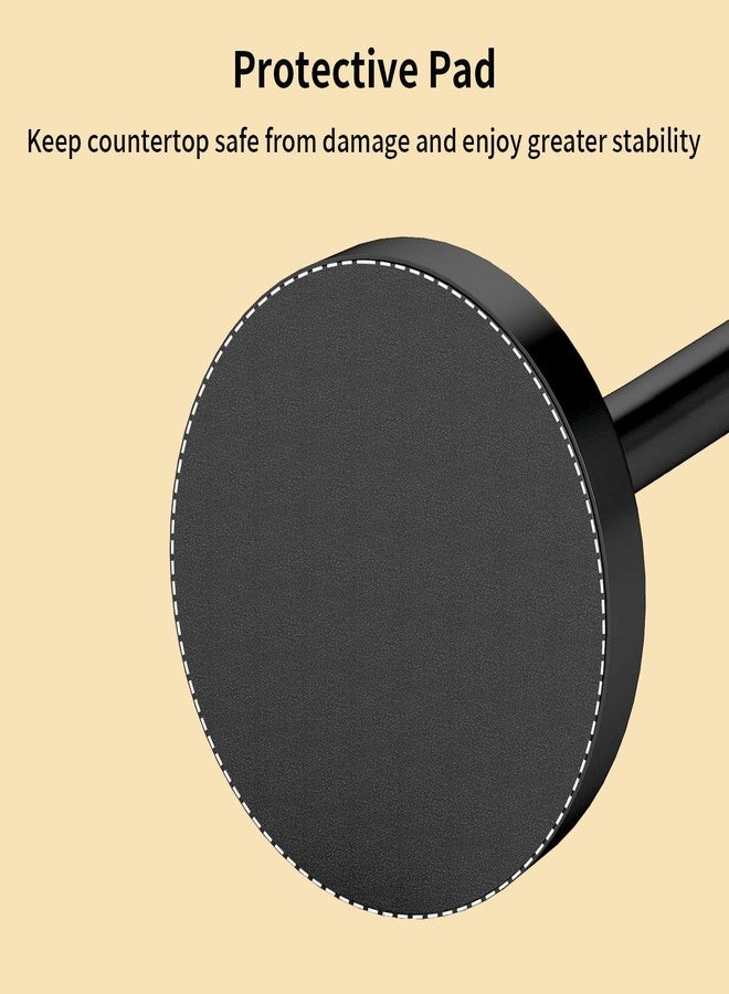 YUMORE حامل مناشف يد من يومور، رف مناشف يُوضع على سطح الطاولة، علاقة مناشف قائمة بذاتها للحمام والمطبخ، لون أسود مطفي احترافي - Image 5