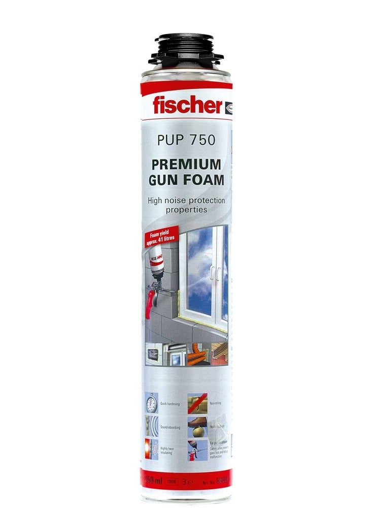 Fischer Gun Foam Premium PUP 750 ml B3 - High Performance Insulation Foam , beige - Image 1